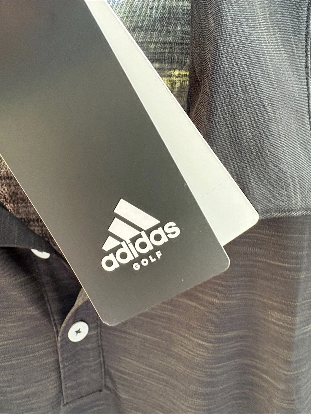 adidas Golf Men’s Black Heather Polo Shirt